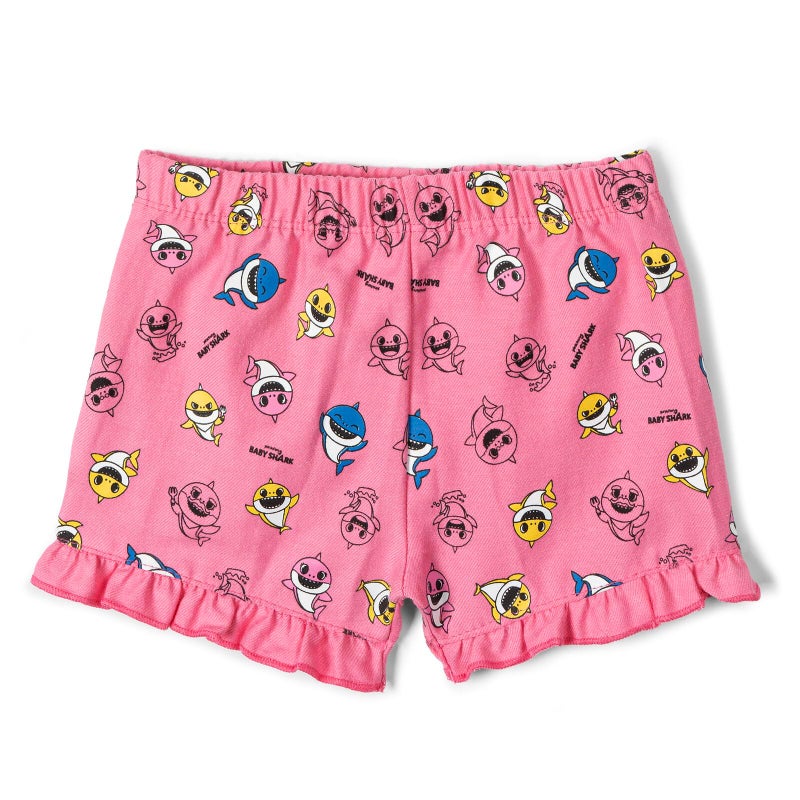 Pinkfong Baby Shark Infant Baby Girls Graphic T-Shirt and Shorts Outfit Set Pink/White 18 Months - Image 4